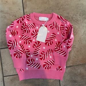 Mika and Rose Pink Candy Cane Sweater